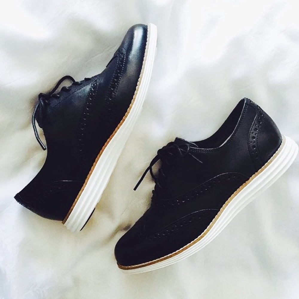 🌿Cole Haan🌿Grand Wing Oxford Black Nike Air 6 - Picture 1 of 5